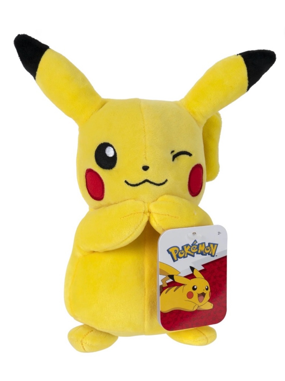 Pokemon Yellow and Black Pikachu Plush - Winking Pose